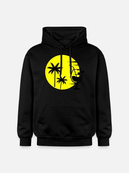 cocktail sunset - Gildan Unisex Softstyle® Midweight Hoodie - black