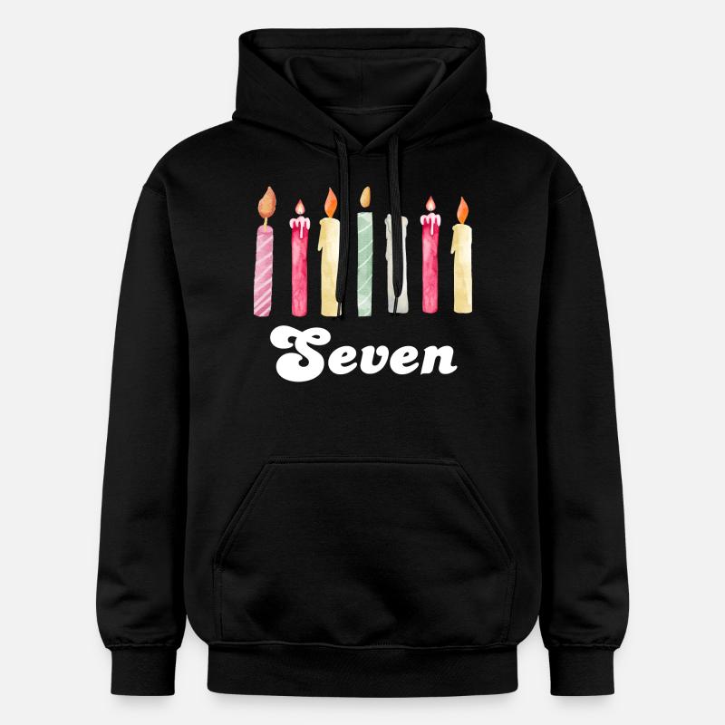 7e anniversaire bougie - Sweat à capuche Softstyle® Gildan Unisexe - noir