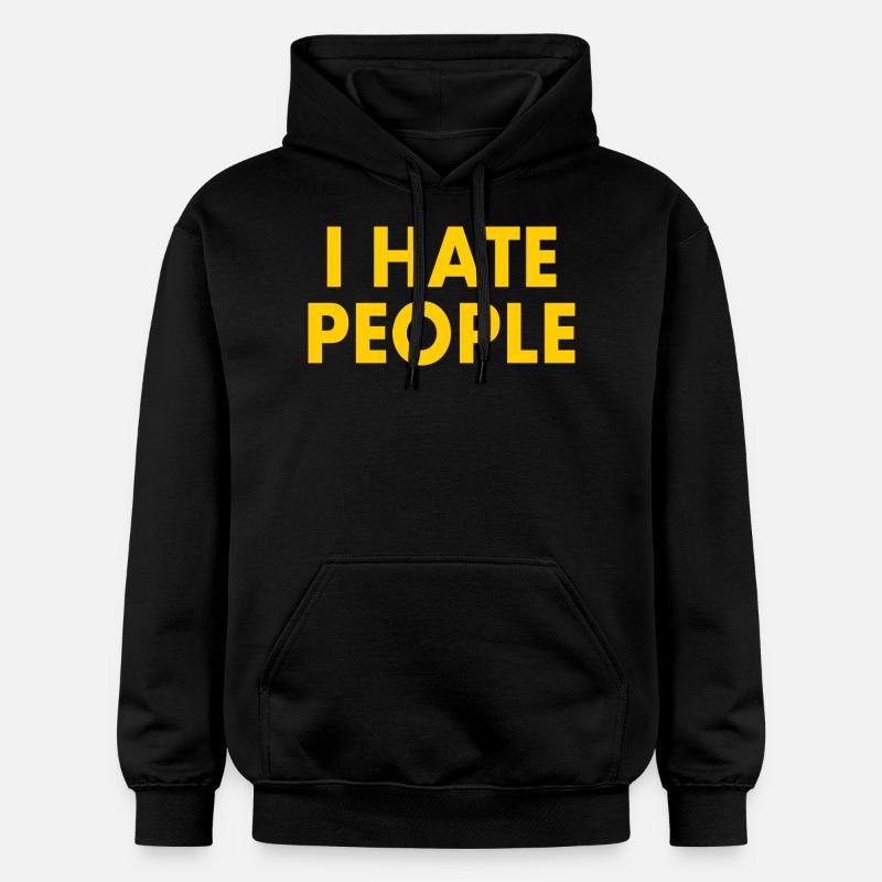 I hate people - Sweat à capuche Softstyle® Gildan Unisexe - noir
