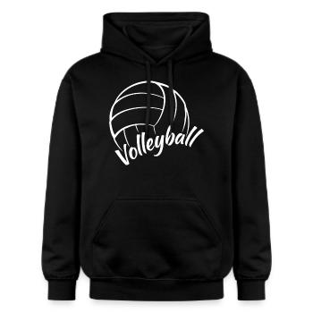 Volleyball - Gildan Unisex Softstyle® Midweight Hoodie - Schwarz - Vorne - Marisol (170cm) & Nik (191cm)