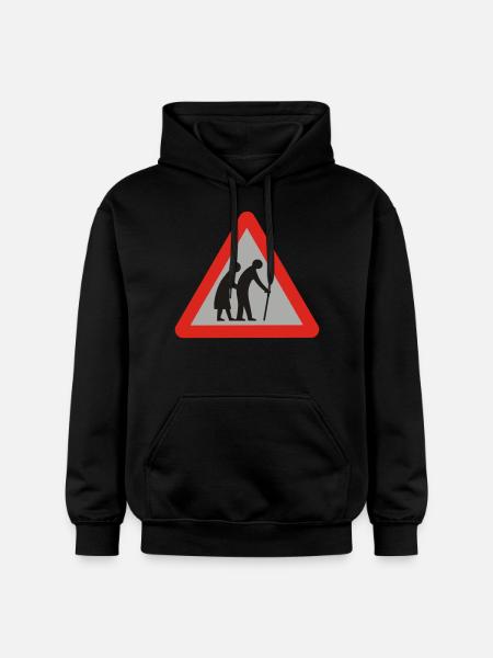 old folks - Gildan Unisex Softstyle® Midweight Hoodie - black
