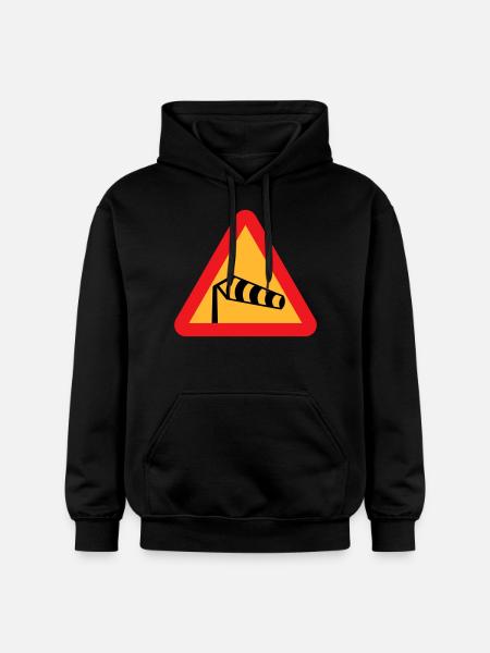 Wind Sock Symbol - Gildan Unisex Softstyle® Midweight Hoodie - black