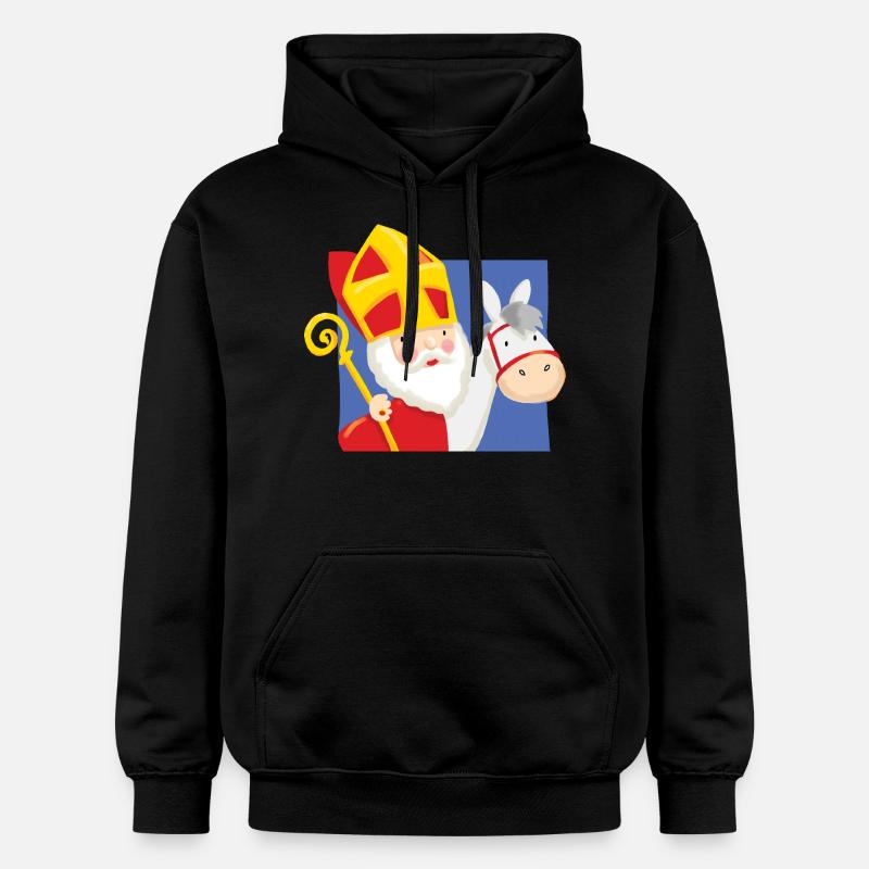 Père Noël sur Champignon - Sweat à capuche Softstyle® Gildan Unisexe - noir