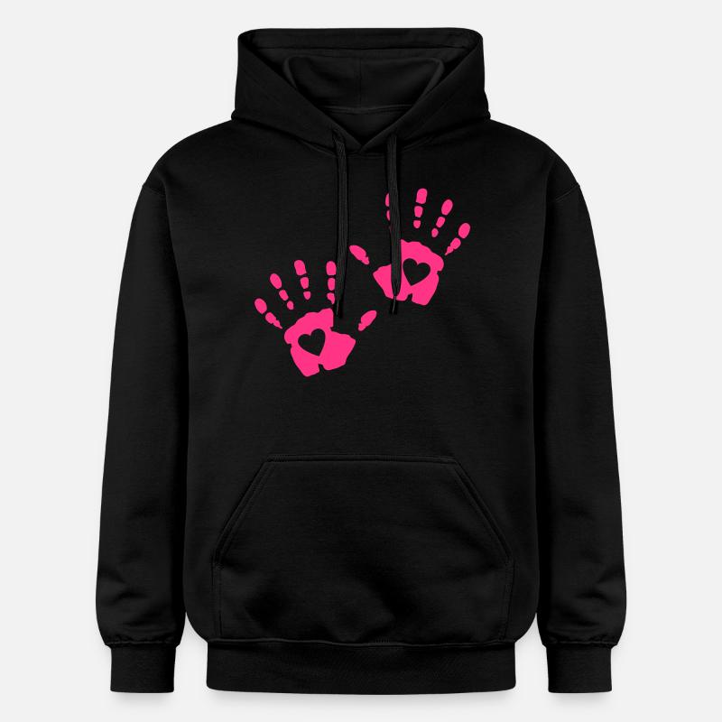main coeur - Sweat à capuche Softstyle® Gildan Unisexe - noir