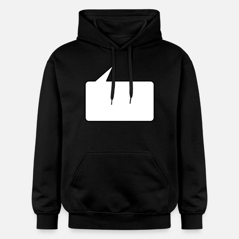 Sprechblase eckig klein 2c - Sweat à capuche Softstyle® Gildan Unisexe - noir