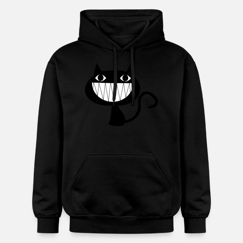 Chat souriant - Sweat à capuche Softstyle® Gildan Unisexe - noir