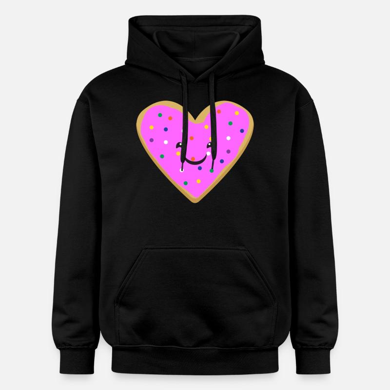 Donut de coeur - Sweat à capuche Softstyle® Gildan Unisexe - noir