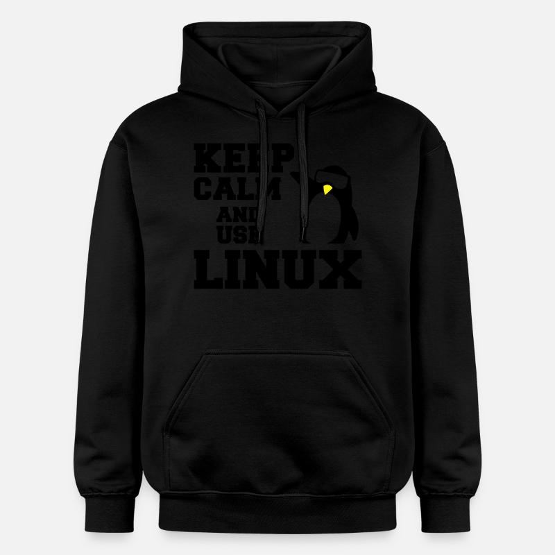 garder utilisation calme linux - Sweat à capuche Softstyle® Gildan Unisexe - noir