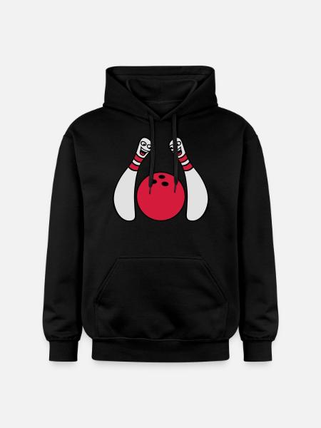 2 Cheeky Comic Bowling Pins - Sweat à capuche Softstyle® Gildan Unisexe - noir