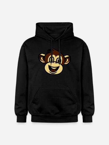 affe witzig lieb - Gildan Unisex Softstyle® Midweight Hoodie - Schwarz