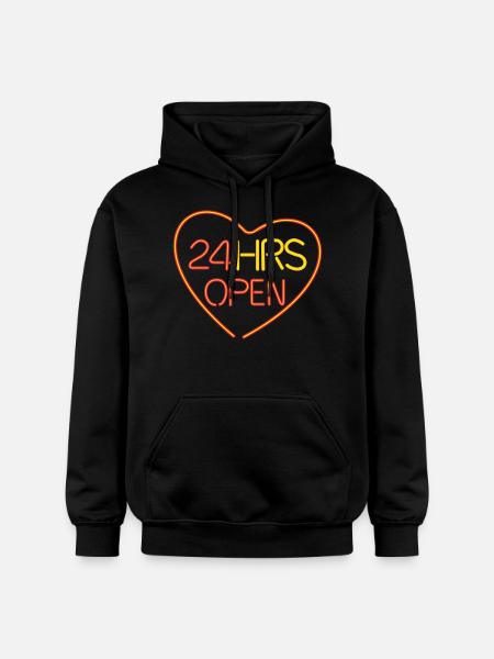 open heart - Gildan Unisex Softstyle® Midweight Hoodie - Schwarz
