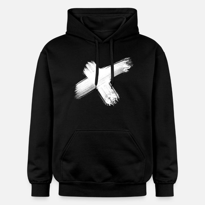 x blanc - Sweat à capuche Softstyle® Gildan Unisexe - noir