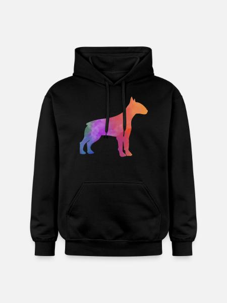 BULLTERRIER bunt - Gildan Unisex Softstyle® Midweight Hoodie - Schwarz