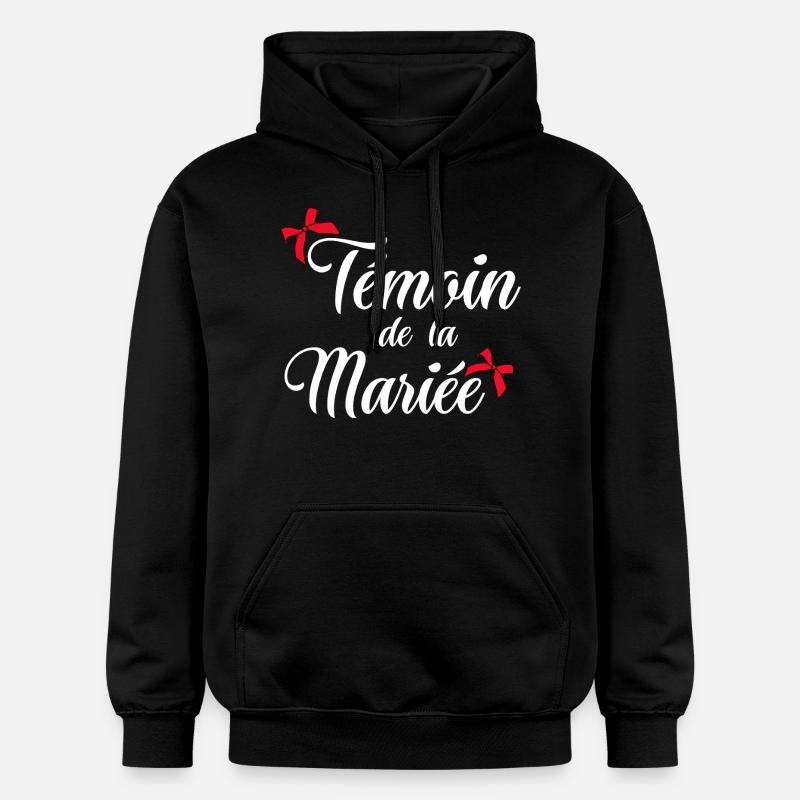 Témoin de la mariée noeud - Sweat à capuche Softstyle® Gildan Unisexe - noir