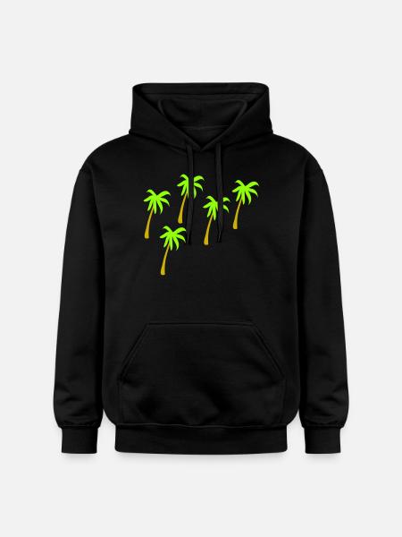 5 Palmen 2farbig - Gildan Unisex Softstyle® Midweight Hoodie - Schwarz