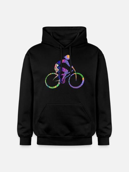 cyclist - Gildan Unisex Softstyle® Midweight Hoodie - black