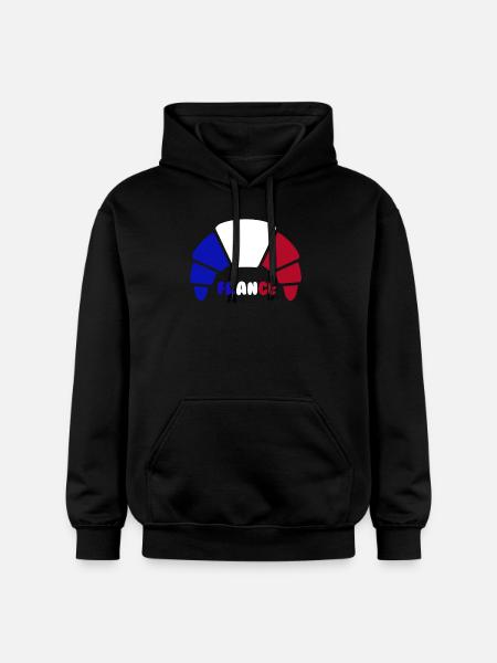croissant france - Gildan Unisex Softstyle® Midweight Hoodie - black
