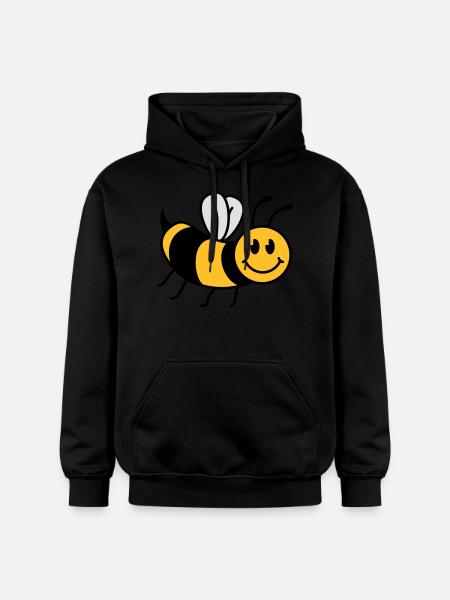 Cute sweet little bee - Gildan Unisex Softstyle® Midweight Hoodie - black