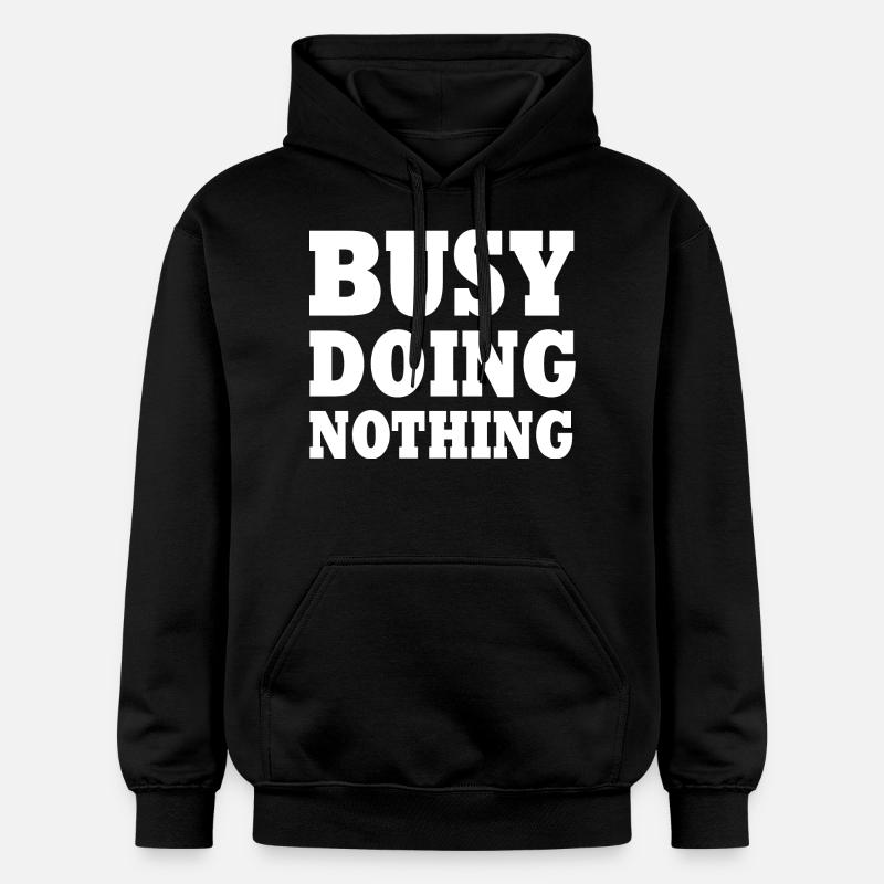 busy doing nothing - Sweat à capuche Softstyle® Gildan Unisexe - noir