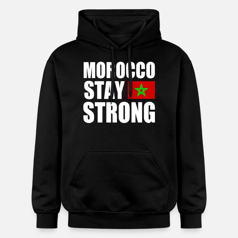 Morocco stay strong - Sweat à capuche Softstyle® Gildan Unisexe - noir
