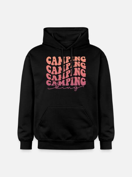 Camping Camping Camping King - Gildan Unisex Softstyle® Midweight Hoodie - Schwarz