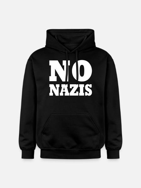 No nazis - Gildan Unisex Softstyle® Midweight Hoodie - black