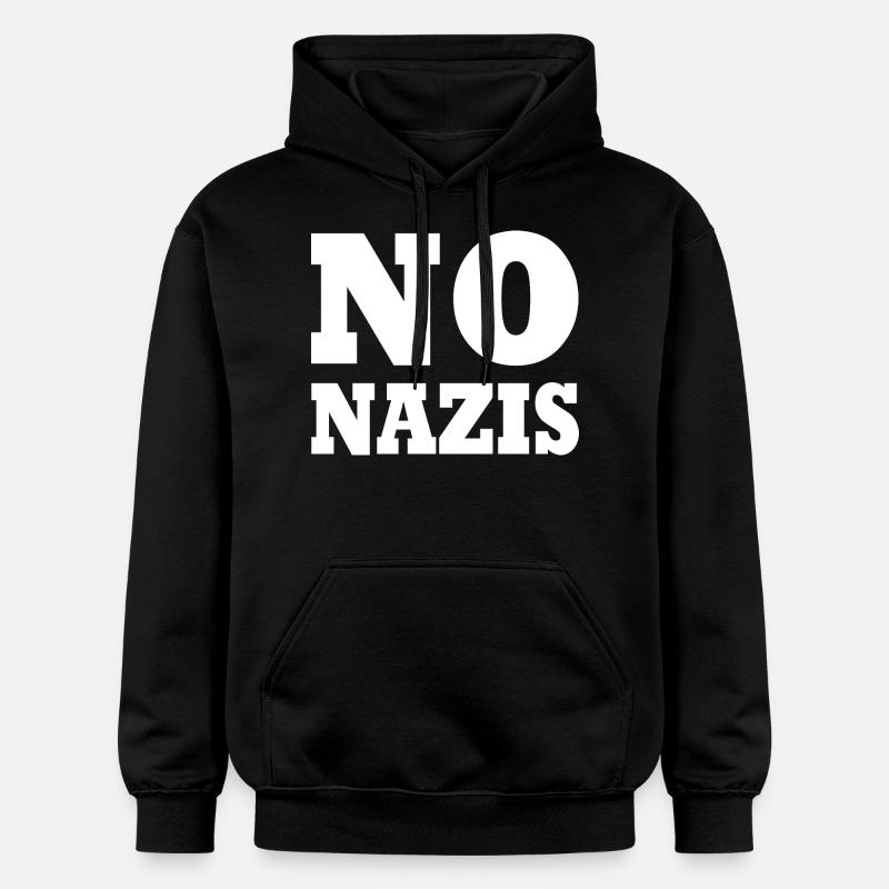 Pas de nazis - Sweat à capuche Softstyle® Gildan Unisexe - noir
