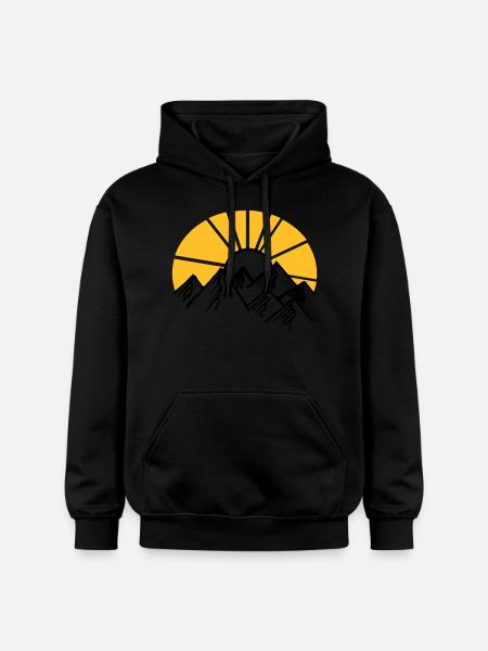 berge - Gildan Unisex Softstyle® Midweight Hoodie - Schwarz