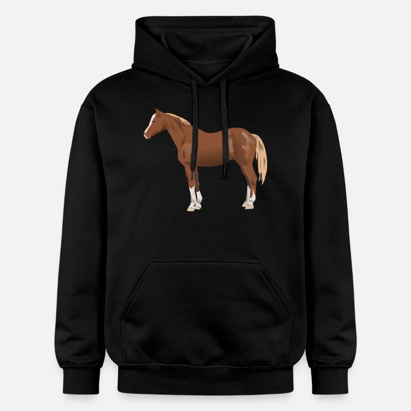 cheval - Sweat à capuche Softstyle® Gildan Unisexe - noir
