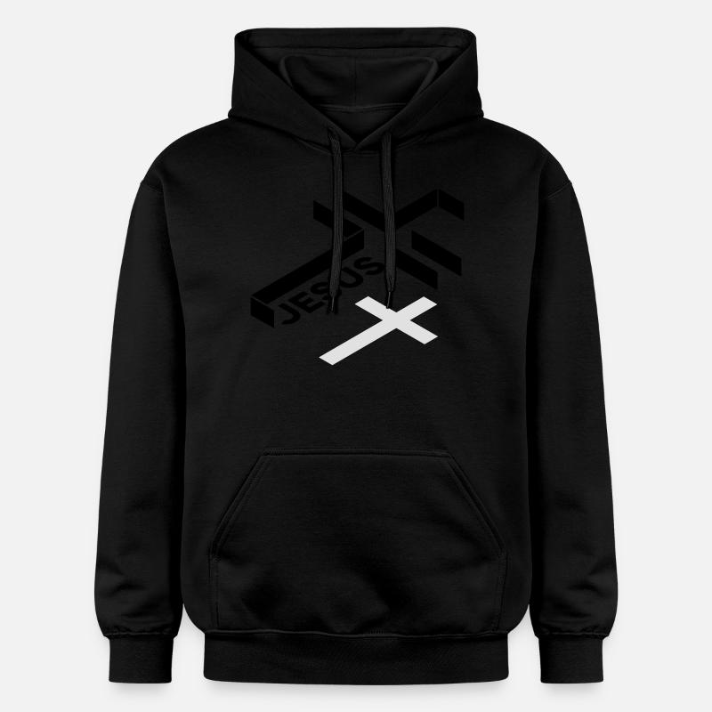 croix jésus - Sweat à capuche Softstyle® Gildan Unisexe - noir
