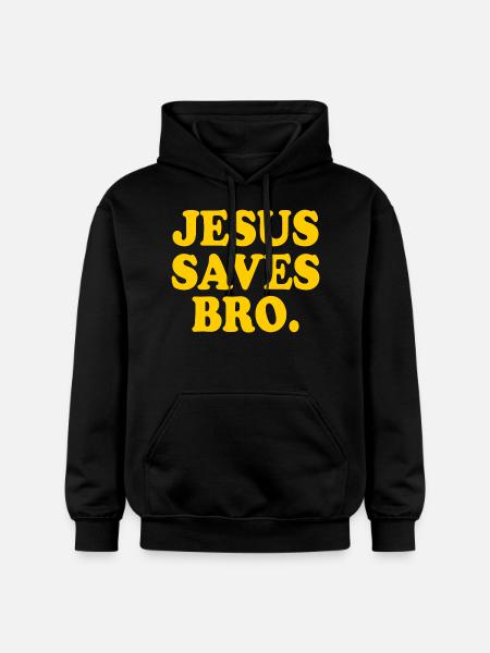 Jesus saves bro - Gildan Unisex Softstyle® Midweight Hoodie - black