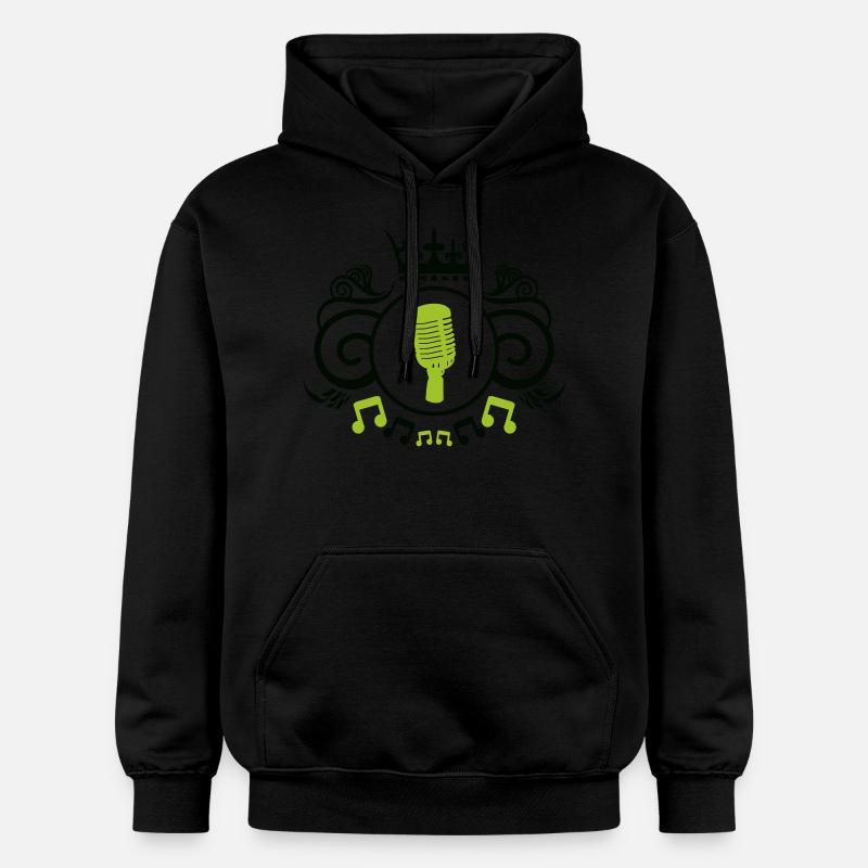 Écusson du microphone - Sweat à capuche Softstyle® Gildan Unisexe - noir