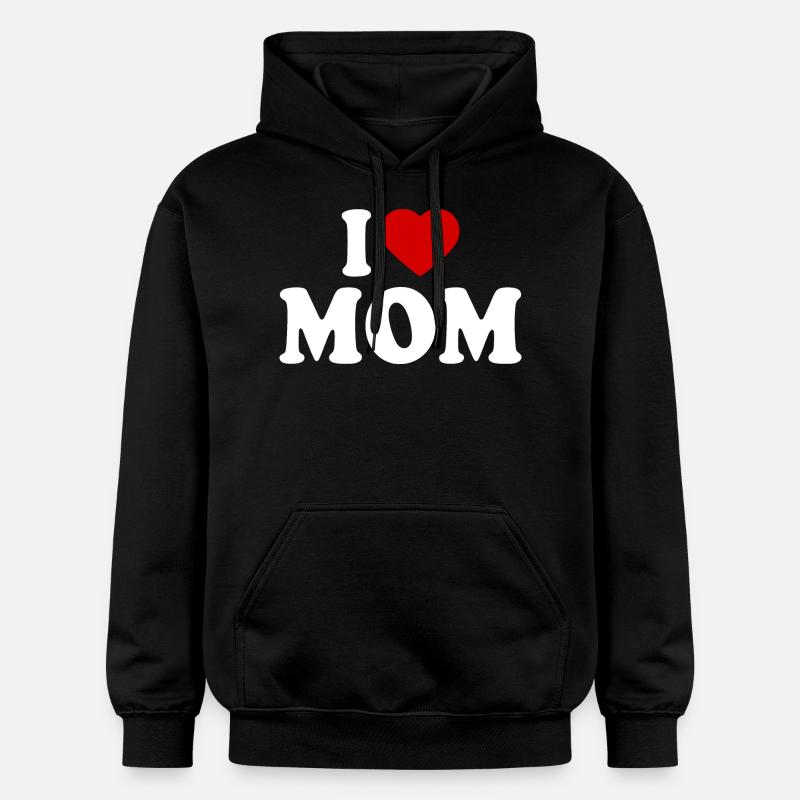 I love mom - Sweat à capuche Softstyle® Gildan Unisexe - noir