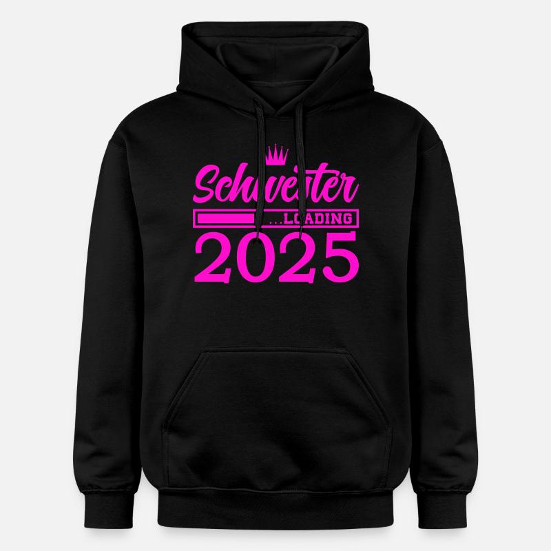 schwester 2025 loading - Gildan Unisex Softstyle® Midweight Hoodie - Schwarz