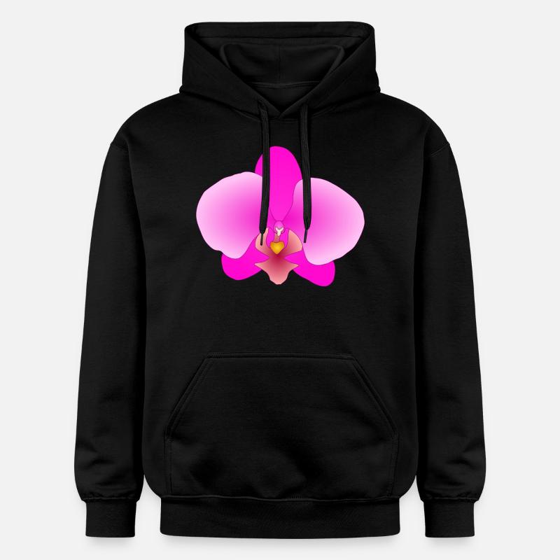 orchidée rose - Sweat à capuche Softstyle® Gildan Unisexe - noir