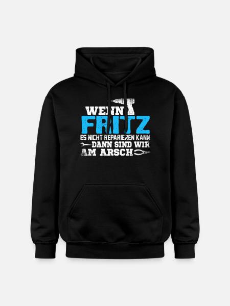 FRITZ - kann es reparieren - Gildan Unisex Softstyle® Midweight Hoodie - Schwarz