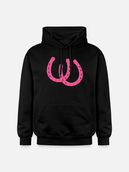 sparkling horseshoes - Gildan Unisex Softstyle® Midweight Hoodie - black
