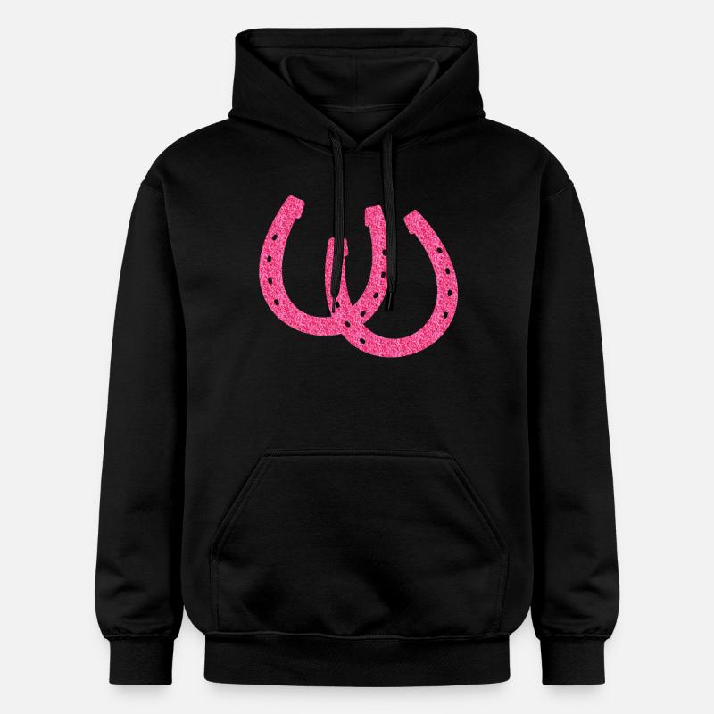 fer à cheval pétillant - Sweat à capuche Softstyle® Gildan Unisexe - noir
