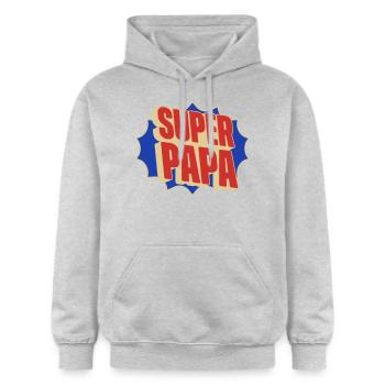 Super Dad - Gildan Unisex Softstyle® Midweight Hoodie - light heather grey - Front - Liana (172cm) & Jaron (178cm)