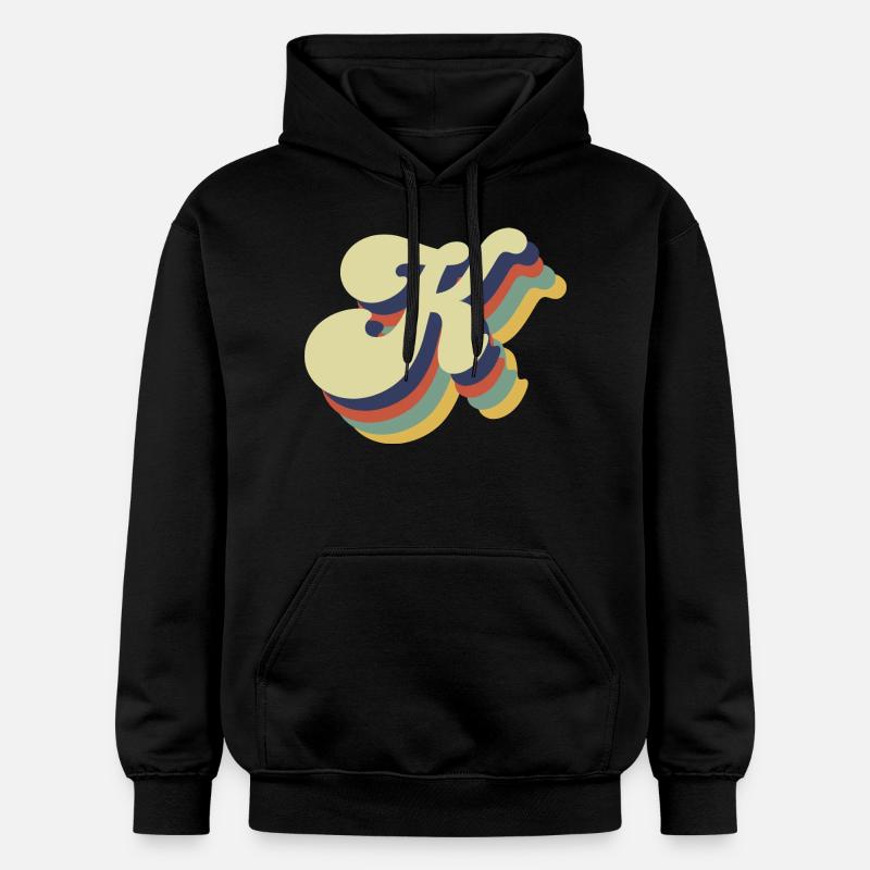 Lettre k rétro - Sweat à capuche Softstyle® Gildan Unisexe - noir