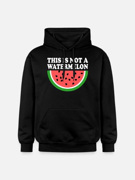THIS IS NOT A WATERMELON - Gildan Unisex Softstyle® Midweight Hoodie - black
