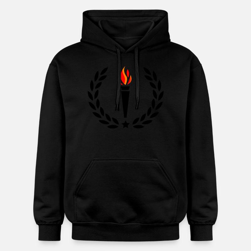 Torche de feu - Sweat à capuche Softstyle® Gildan Unisexe - noir