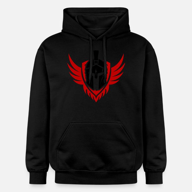 Symbole du casque Spartan - Sweat à capuche Softstyle® Gildan Unisexe - noir