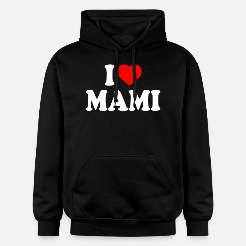I love mami - Sweat à capuche Softstyle® Gildan Unisexe - noir