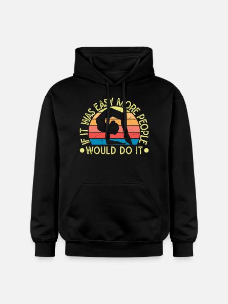 Se è facile la gente lo farebbe Artista circense - Felpa con cappuccio unisex Softstyle® Gildan con grammatura media - nero