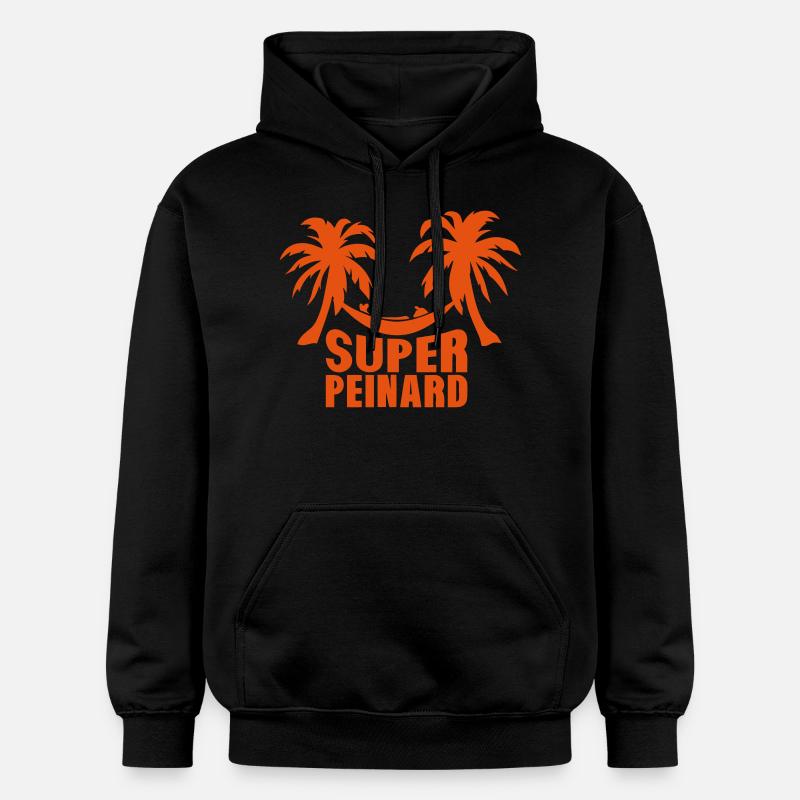 super peinard palmier hamac - Sweat à capuche Softstyle® Gildan Unisexe - noir