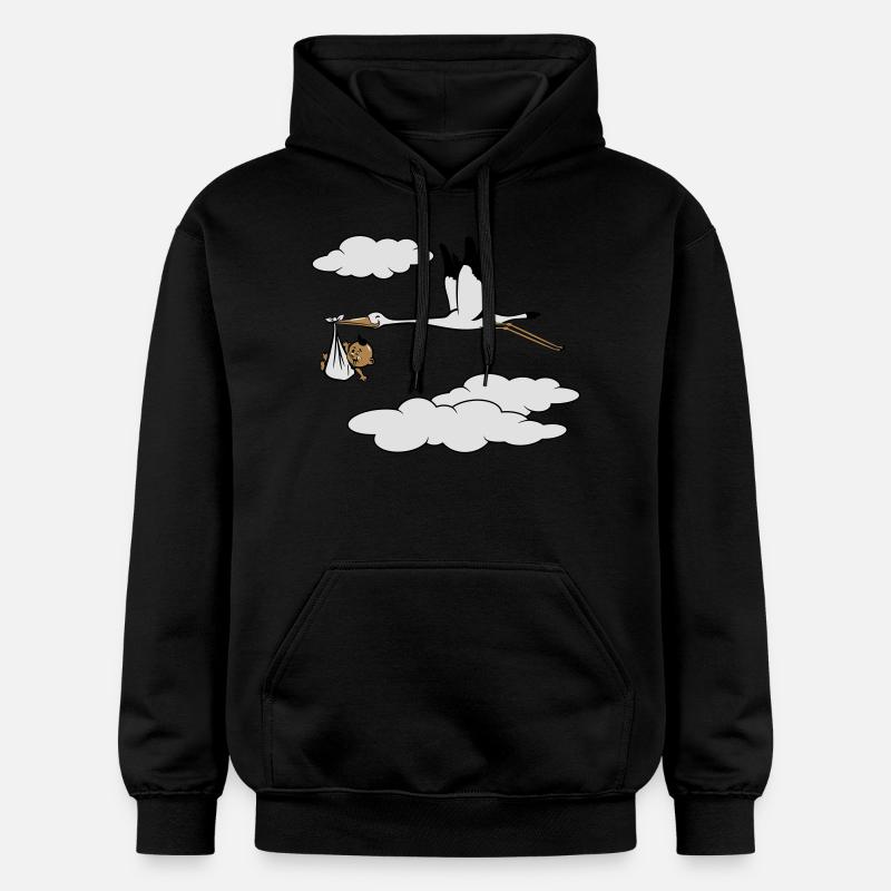 cigognes bébé - Sweat à capuche Softstyle® Gildan Unisexe - noir