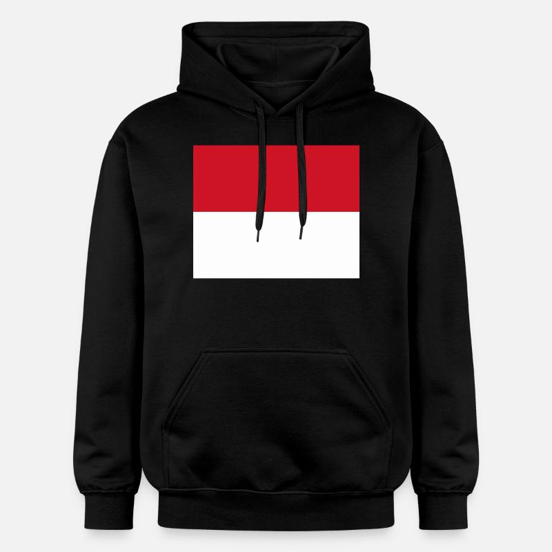 Monaco flag / Drapeau Monaco - Sweat à capuche Softstyle® Gildan Unisexe - noir
