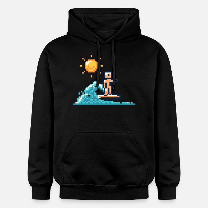 Pixel Surfer - Sweat à capuche Softstyle® Gildan Unisexe - noir