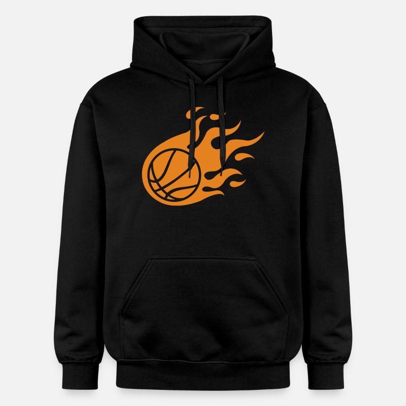 Feu de basket-ball - Sweat à capuche Softstyle® Gildan Unisexe - noir